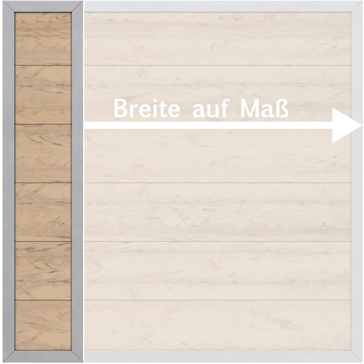 Sichtschutzzaun Element Design WPC Alu Sand Höhe 180 cm Maßbreite kaufen bei OBI