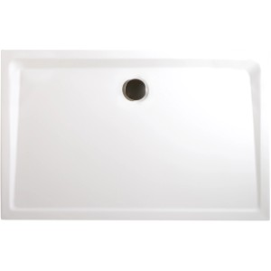 Rechteckige, extraflache Schulte Duschwanne ExpressPlus, 120x90 cm, aus Mineralguss in Alpinweiß.