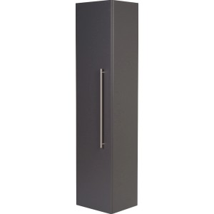 Posseik Bad-Hochschrank Homeline, 35 cm, Anthrazit, mit Edelstahlgriff.
