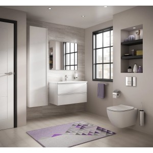 Ideal Standard Connect WC-Bürstengarnitur, Chrom, im modernen Badezimmer.