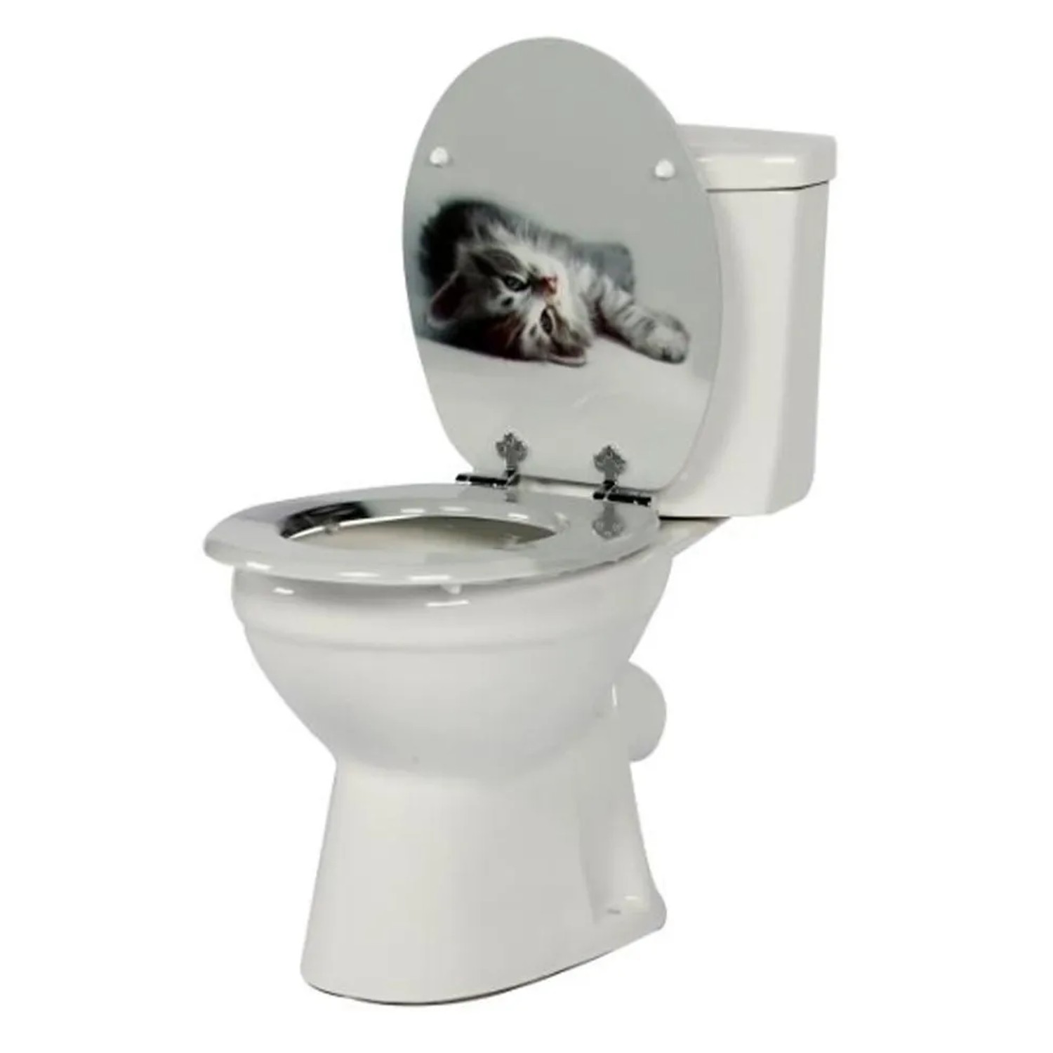 Sinobath WC-Sitz Oval mit Absenkautomatik Süßer Katze_4