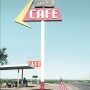 Pro Art Dekopanel: American Cafe Bild mit Cafe Schild und US-Flagge, 40x30cm.