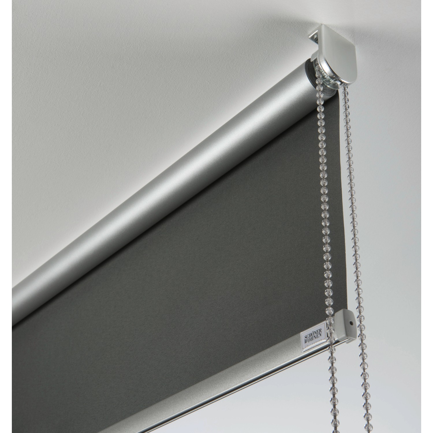 Schöner Wohnen Thermo-Rollo Martha, 45x150 cm, anthrazit, mit Seitenzug und alubeschichteter Rückseite.