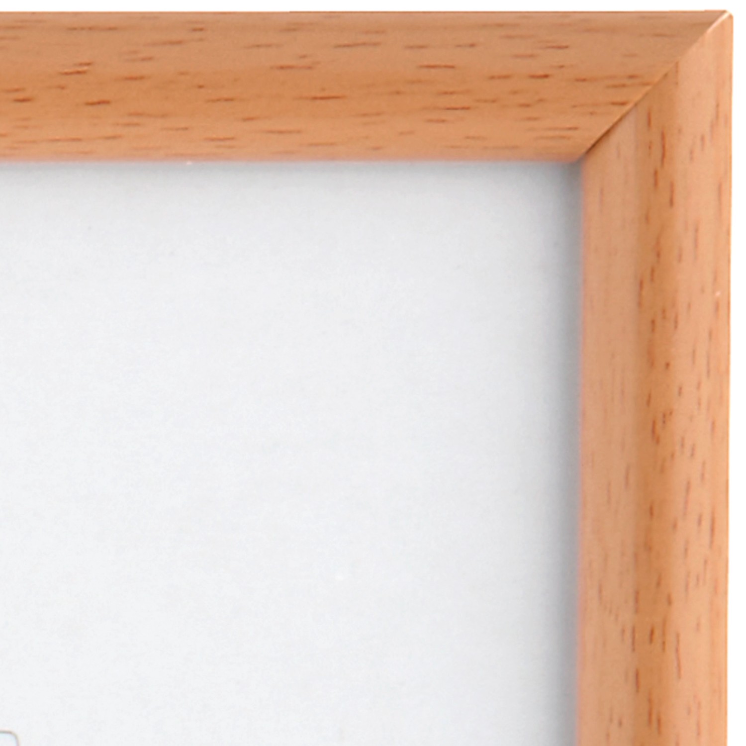 Detailansicht: Kunststoff Bilderrahmen (10x15 cm) in Buche Optik.