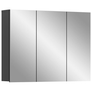 Spiegelschrank 80 cm x 60 cm x 15 cm Grau