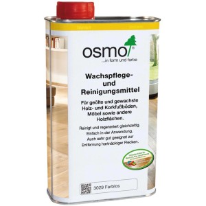 Osmo Wachspflege 1 l für Holz- und Korkböden, Möbel und andere geölte/gewachste Holzoberflächen.