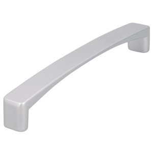 Siro Möbelgriff aus Aluminium, 128 mm Lochabstand, silberfarben.