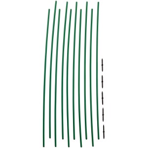 10 grüne Topfpflanzstäbe, 50 cm lang, für das gerade Wachstum von Pflanzen.