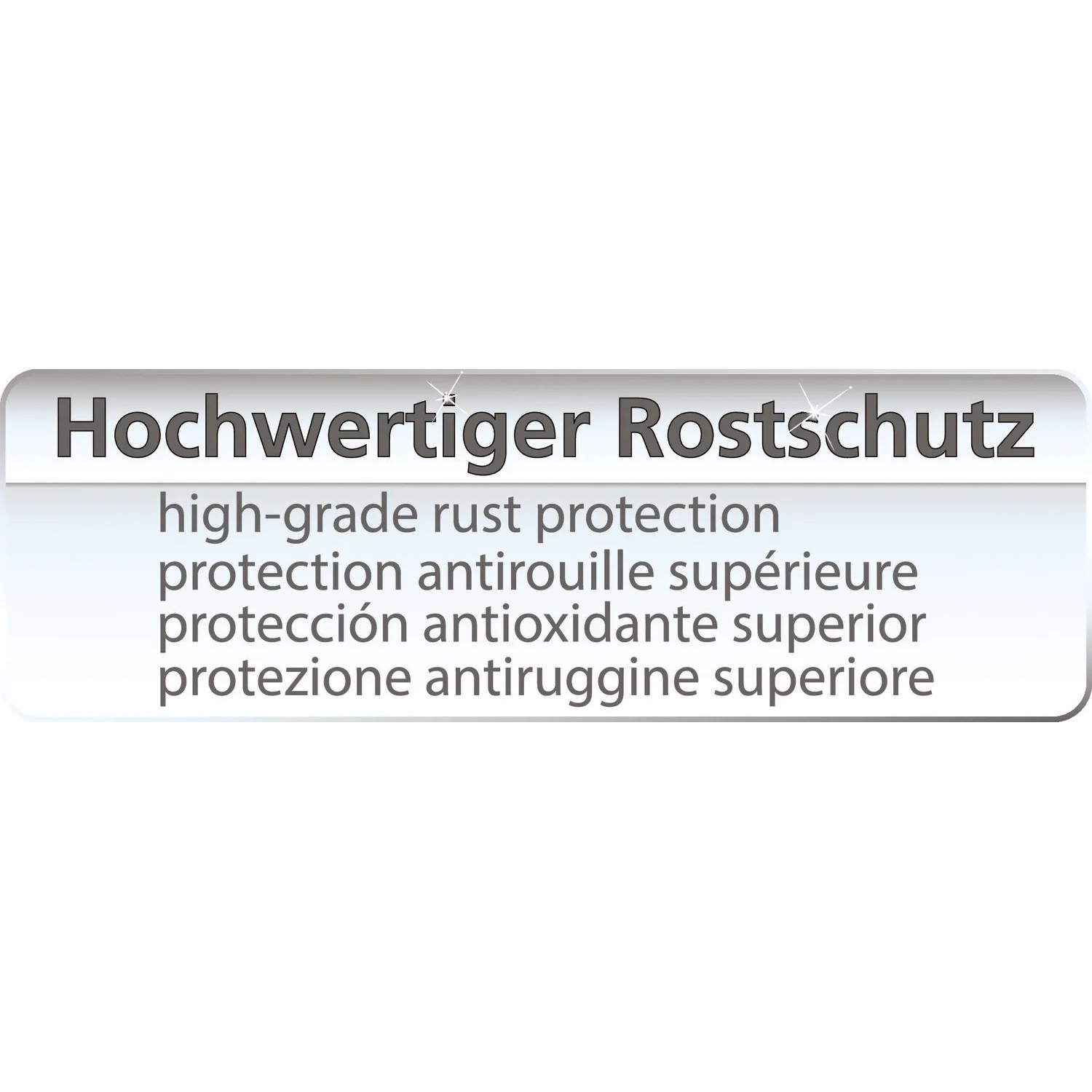 Detailaufnahme: Rostschutz-Hinweis für WENKO Wandregal Trestina Edelstahl Schwarz.