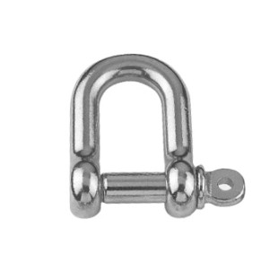 Seilflechter Schäkel aus Edelstahl, Bolzenstärke 5 mm, Nutzlast 250 kg, Bruchlast 1000 kg.