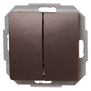 Kopp Serienschalter Paris in Palisanderbraun, ein Schalter für die Wandmontage.