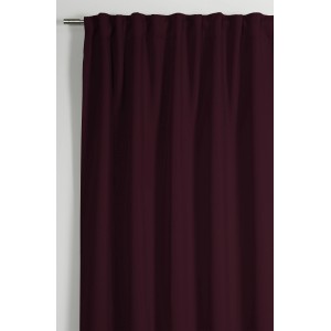 Gardinia Schlaufenschal Dimout Beere, 245x140 cm, blickdichter Fenstervorhang mit Gardinenband.