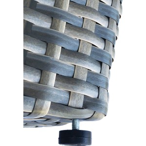 Detailaufnahme Pflanzsäule Wave, 28x28x60cm, Polyrattan-Flechtoptik, mit Stellfuß.