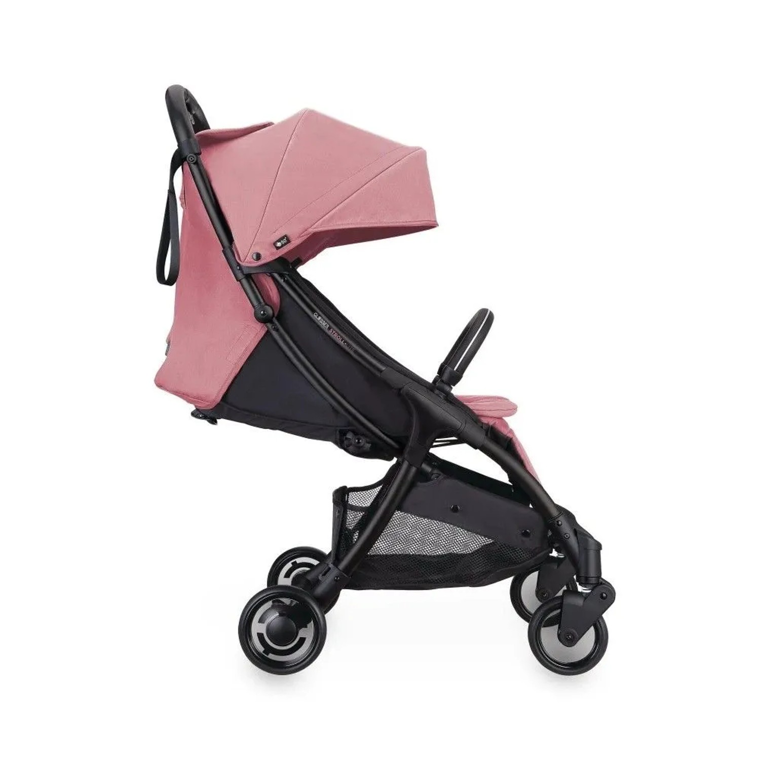 Rosa Globber Stroll Lite Buggy für Baby und Kleinkind, leicht, 1-Hand-Falt-Automatik. Kompakter Kinderwagen.