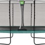 Rechteckiges, grünes Gartentrampolin mit Sicherheitsnetz, Modell EXIT Allure Classic 244x427 cm.