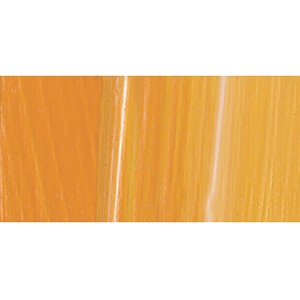 Lukas Cryl Studio Premium Acrylfarbe Indischgelb, Farbauftrag Nahaufnahme.