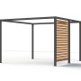 Siena Garden Pergola mit Sichtblende Schattenmanufaktur, 150x210 cm, Holzoptik.