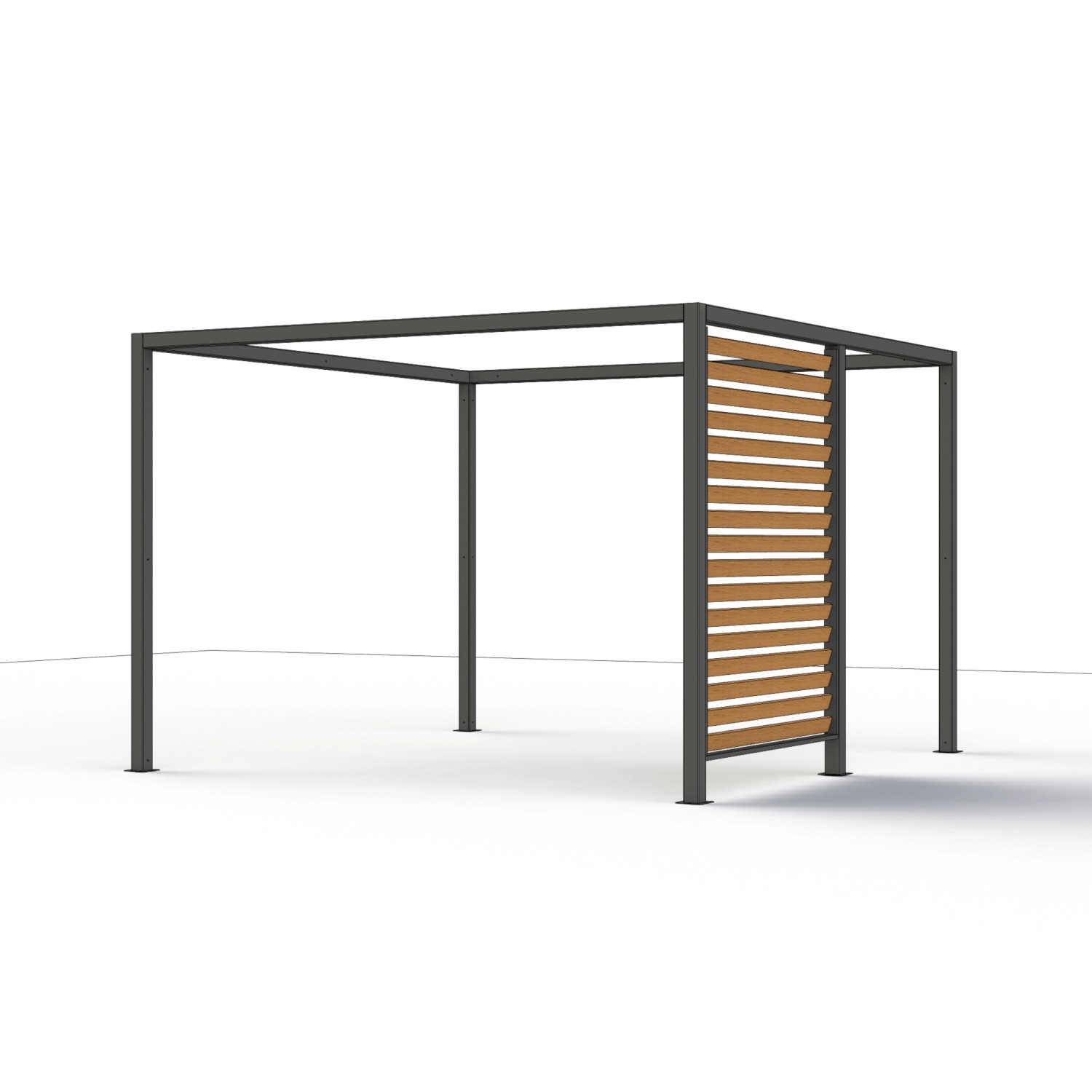 Siena Garden Pergola mit Sichtblende Schattenmanufaktur, 150x210 cm, Holzoptik.