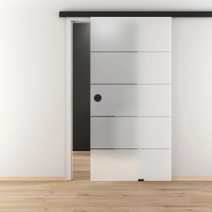 Novadoors Schiebetür-Set Ontario 190 cm Schwarz