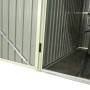 Westmann Fahrradgarage, anthrazit, mit geöffneter Tür und Fahrrad im Inneren.