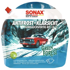 Sonax AntiFrost & KlarSicht Green Forest 3l, gebrauchsfertiger Frostschutz bis -18°C.