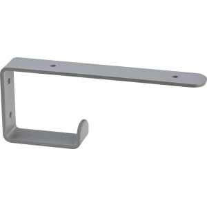 Metall Garderoben-Konsole, 2er Set, alugrau, zur Wandmontage von Regalböden und als Kleiderhaken.