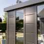 Gerätehaus Classico 3030 Lounge XL Rechts Fenster Weiße Ecken 762 x 238 cm Weiß_4