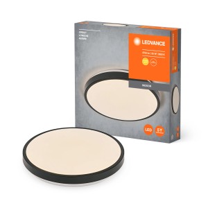 Ledvance LED-Deckenleuchte Orbis London, schwarz, Ø 48cm. Moderne Wohnraumleuchte.