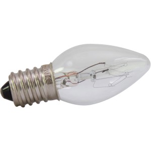 E14 Ersatzlampe für Nachtlicht, 5W, Warmweiß, klare Glasbirne.