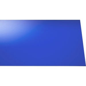 Blaue, glatte Acryl Platte (3 mm) für Kunststoffbedachung, 1520x2050 mm.