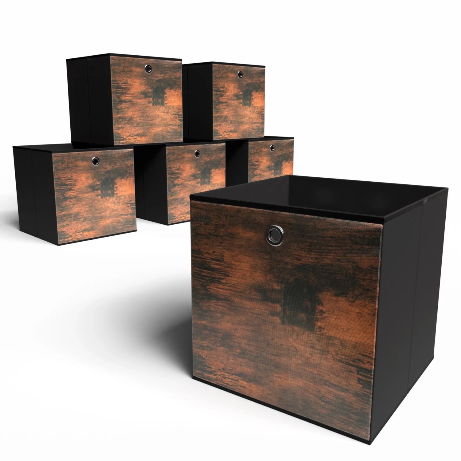 BigDean 6 Stück Aufbewahrungsbox 30x30x30 cm Ideal für Würfelregale Faltbox Organizer mit Verstärktem Boden kaufen bei OBI