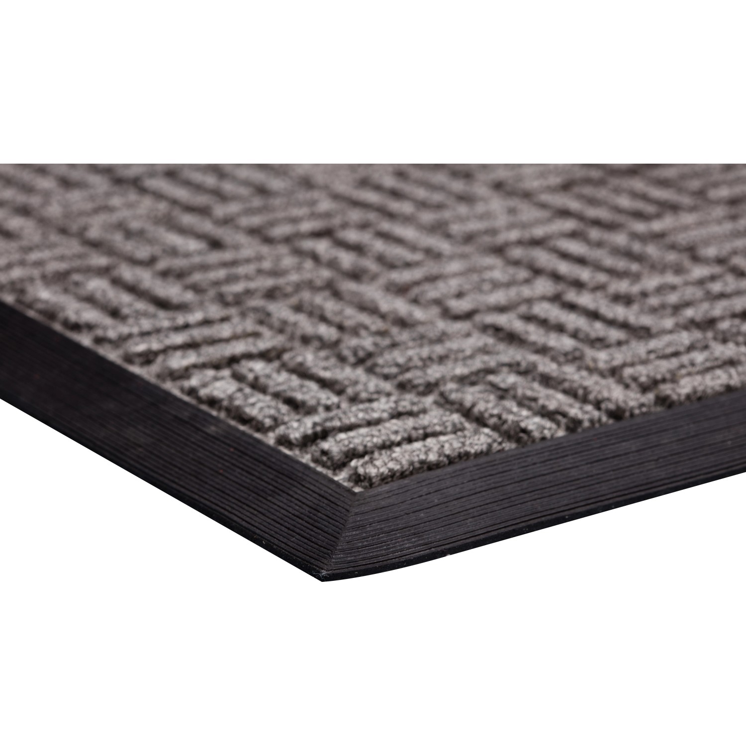 Graue OBI Fußmatte Textur, 40x60 cm, mit rutschfestem Rücken für den Innenbereich.