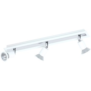 Eglo LED-Spot Sarria 3er, weiß/chromfarben, mit 3 GU10 LED-Leuchtmitteln. Ideal für gezielte Beleuchtung.