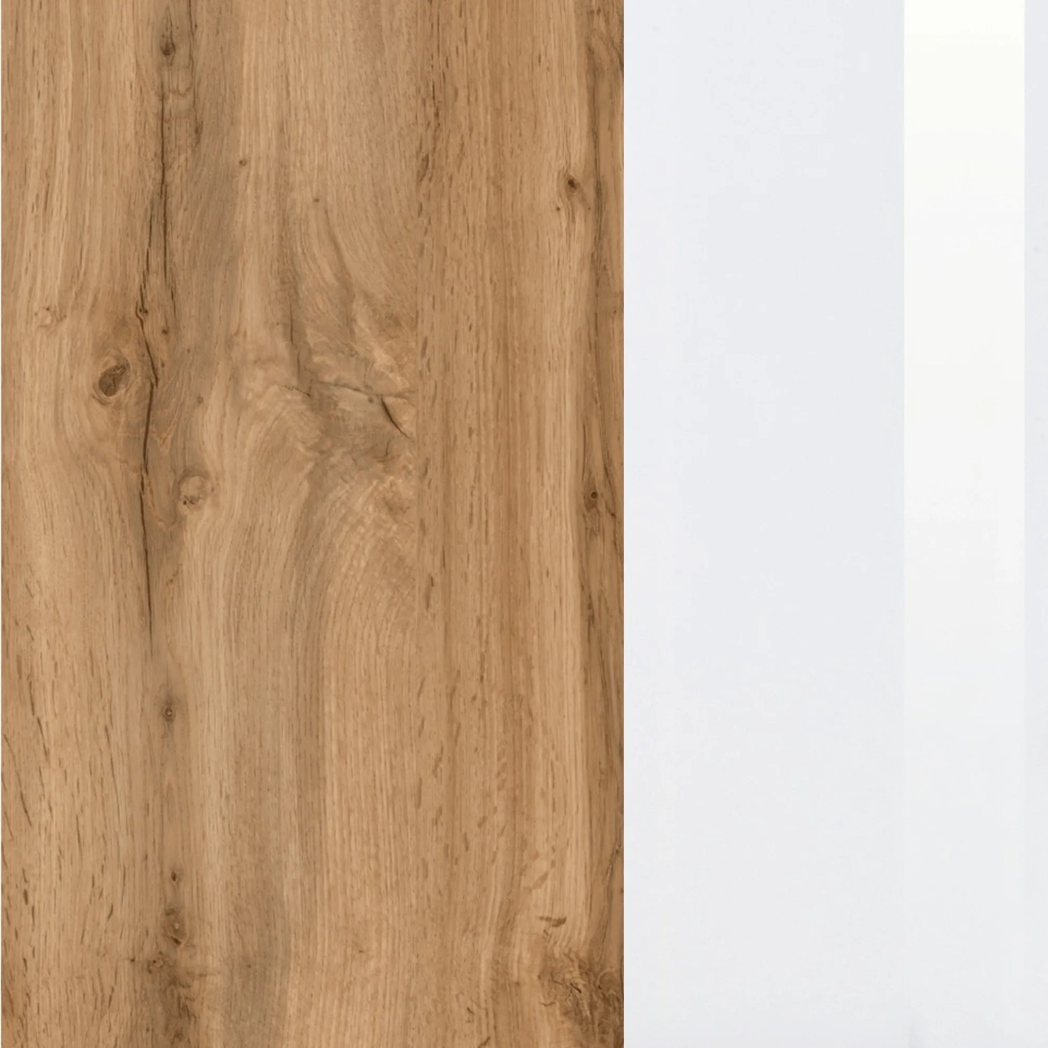 Held Möbel Hängeschrank Pisa, 40 cm, Weiß und Wotaneiche Dekor, Detailansicht.