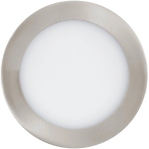 Runde Eglo LED-Einbauleuchte Fueva-Z, weiß/nickel, 10,5W, für Smart Home Beleuchtung.