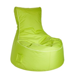 Grüner Sitting Point Sessel Swing, 300 l, mit Seitentasche. Bequemer Sitzsack für Innen und Außen.
