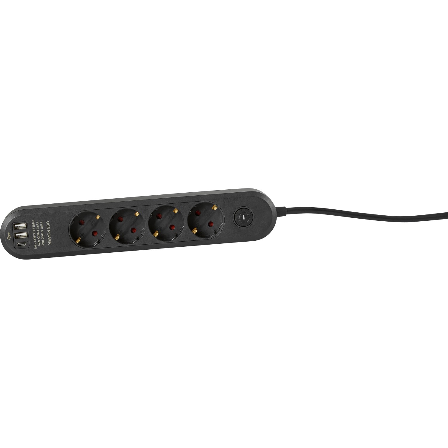 8 Fach Steckdosenleiste 4 einzeln schaltbar 3 M Mehrfachsteckdose mit 4 USB | Verlängerungskabel mit Mehrfachstecker Verteilersteckdose Steckdosenwürfel,Steckdosenturm Steckerleiste für Zuhause Büro