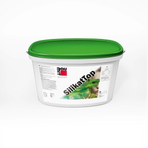 Eimer Baumit Silikat Top, Silikatputz mit Kratzstruktur, 1,5 mm, 25 kg.