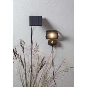 Star Trading Solar-Wandleuchte Powerspot mit Bewegungsmelder und separatem Solarpanel.