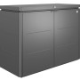 Biohort HighBoard 160 Gartenbox in Dunkelgrau-Metallic: Universalbox aus Stahlblech mit Flügeltüren und abschließbarem Deckel.
