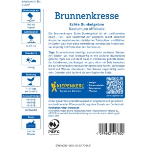 Kiepenkerl Saatgut Brunnenkresse Echte Dunkelgrüne