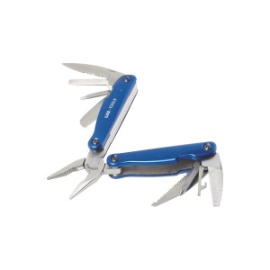 LUX Multitool 12-in-1 Classic, blaues Werkzeugset mit Zange, Messer, Säge und Schraubendreher.