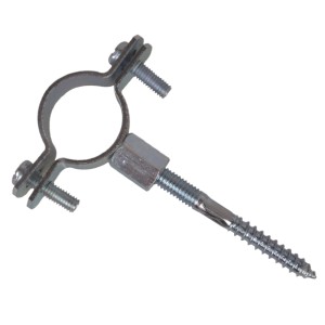 Kirchhoff Rohrschellen-Set, 16-20mm, mit Stockschraube M8x80, 2 Stück, verzinkt für Wandmontage.