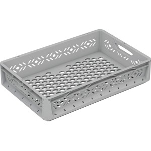 Eurobox-System Box durchbrochen 60 x 40 x 12 cm Grau