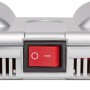 OBI Doppelsteckdose mit USB, silberfarben, mit An-/Ausschalter und Kabel.