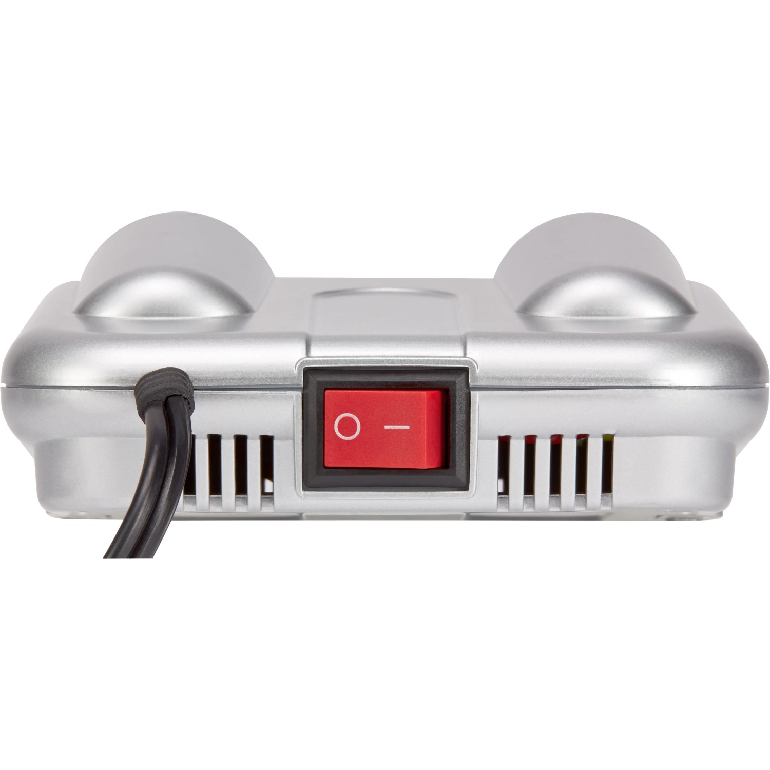 OBI Doppelsteckdose mit USB, silberfarben, mit An-/Ausschalter und Kabel.