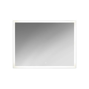 Rechteckiger LED-Lichtspiegel Sora, 60x80 cm, für Badezimmer mit umlaufender Beleuchtung.