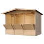 Timbela Marktbude Holz M150A 6,03  m² mit 3 Theken_6