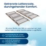 Vormontierter 7-Zonen Lattenrost 110x200 cm mit Federleisten, Made in Germany.