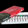 Lukas Terzia Oil Ölfarben-Set mit 12 Farbtuben à 12 ml im geöffneten Karton.